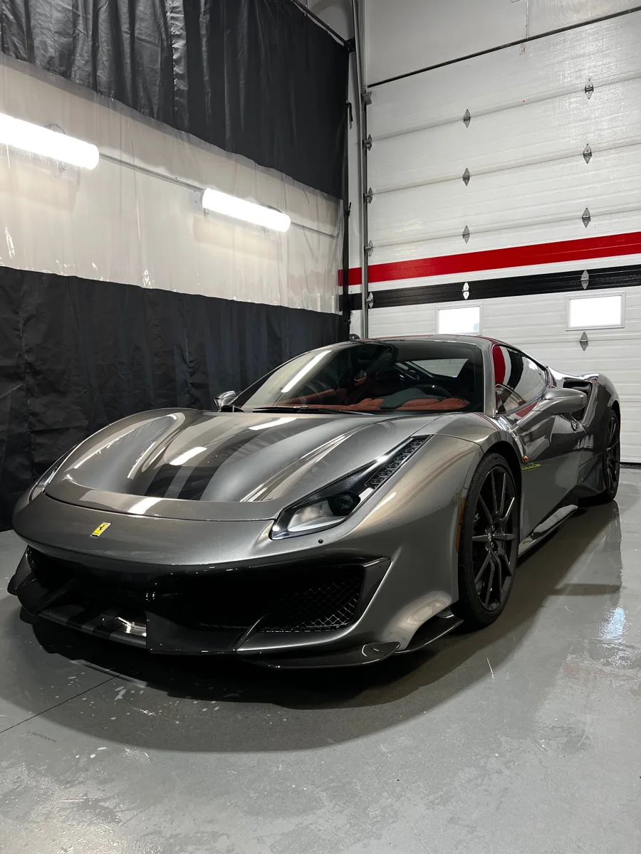 Ferrari — satin grey exterior